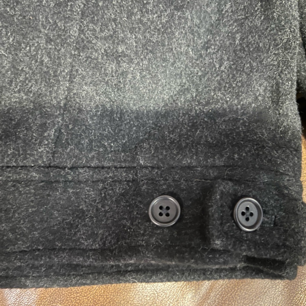 Lands' End Women's Charcoal Wool Blend Jean Style Jacket - Picture 5 of 9